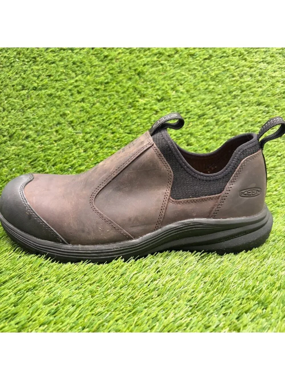 Keen Utility Vista Energy+ Shift ESD Men Size 9.5 Brown Composite Toe Work Shoes
